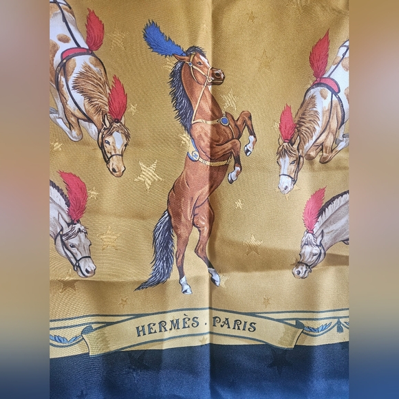 Authentic Hermes Yellow color scarf - Picture 2 of 12